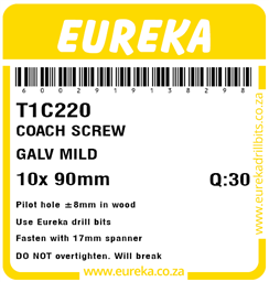T1C220 - Coach Screw -T1C220_Label_T